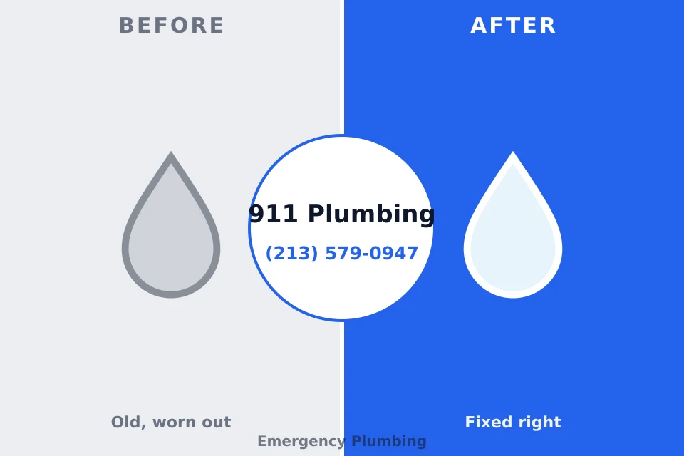 Before and after: plumbing repair Huntsville, AR